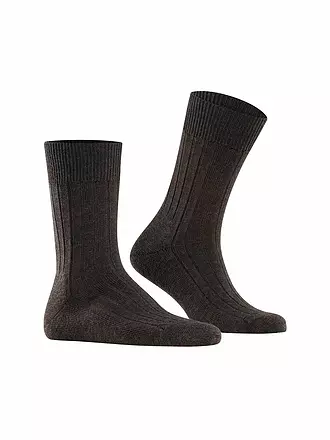 FALKE | Chaussettes homme Teppich im Schuh anthracite mel. | braun